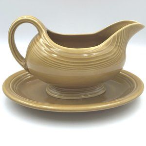 Gravy Boat & Underplate Fiestaware Casualstone Vtg